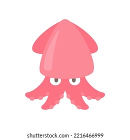 Vector de pulpo. diseño de cara animal lindo para niños