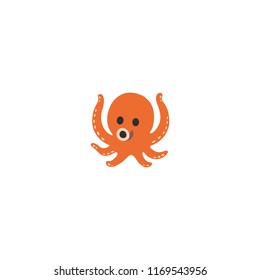 Octopus vector flat illustration