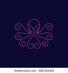 octopus vector icon illustration design template