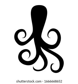 octopus vector icon isolated on white background.