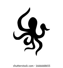 octopus vector icon isolated on white background.