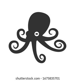 Octopus vector icon on white background