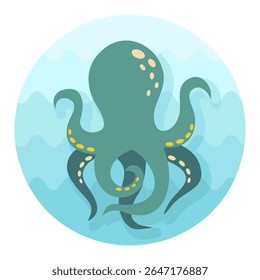 Octopus vector icon. Summer. Summertime. Holiday. Vacation, eps 10