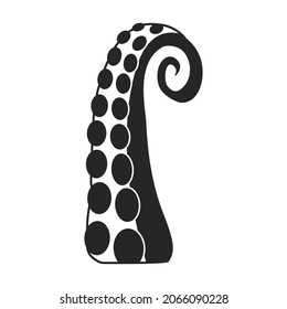 Octopus vector icon.Black vector icon isolated on white background octopus.