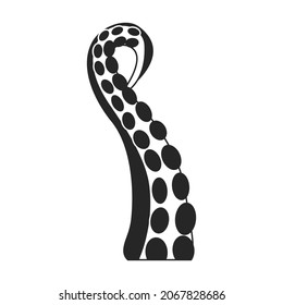 Octopus vector icon.Black vector icon isolated on white background octopus.