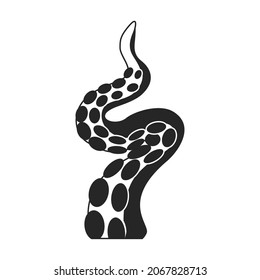 Octopus vector icon.Black vector icon isolated on white background octopus.