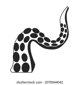 Octopus vector icon.Black vector icon isolated on white background octopus.