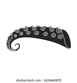 Octopus vector icon.Black,simple vector icon isolated on white background octopus.