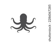 Octopus Vector Illustration Design with Simple Concept. Perfect for Seafood Restaurant Logos.