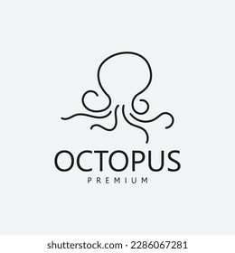 Octopus Vector Illustration Design with Simple Concept. Perfect for Seafood Restaurant Logos.