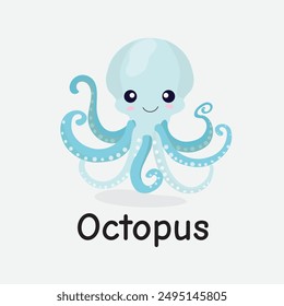 Octopus Vector Illustration: Eight-Legged Marine Creature