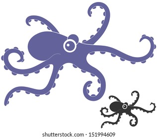 Octopus. Vector Illustration. EPS 10. Vector illustration