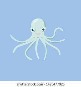 octopus. vector illustration. flat style