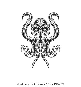 octopus vector illustration isolated on white background