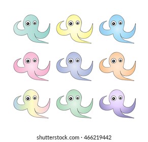 Octopus vector Illustration. Octopus isolated on white background. Octopus label. Octopus icon. Octopus pattern. Octopus sea food. Octopus cartoon. Cute octopus illustration. Octopus clip art. Sticker