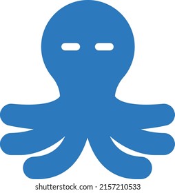 octopus Vector illustration on a transparent background. Premium quality symmbols. Glyphs vector icons for concept and graphic design. 
