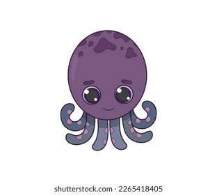 Octopus vector isolated color icon. Octopus animal vector icon. Octopus icon