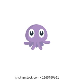 Octopus vector isolated flat icon