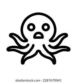 Diseño de iconos de la línea del vector Octopus