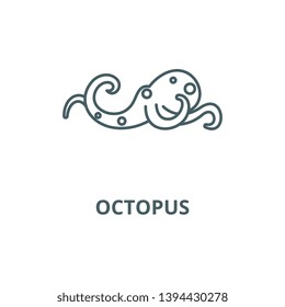 Octopus vector line icon, linear concept, outline sign, symbol