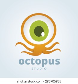 Octopus Vector Logo Template