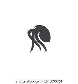 octopus vector silhouette logo element template