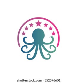 Octopus Vector Template