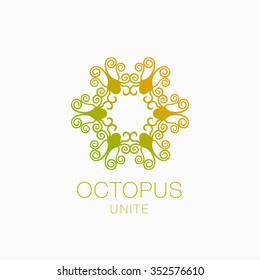 Octopus Vector Template