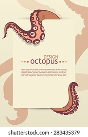 Octopus. Vector template for your design