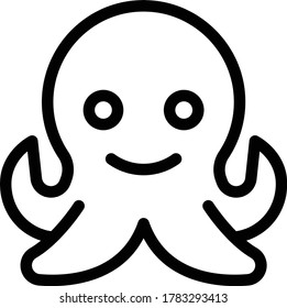 octopus vector thin line icon 