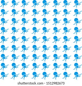 Octopus wallpaper, illustration, vector on white background.