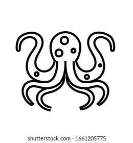 Octupus line icon, concept sign, outline vector illustration, linear symbol.