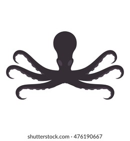 octupus sea animal marine seafood nature vector illustration