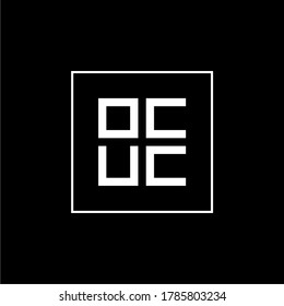 ocuc / 0cuc initial logo monogram, and can be editable