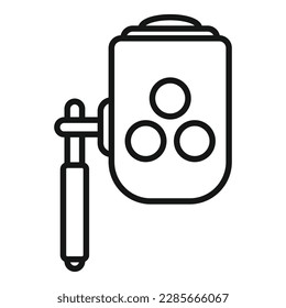 Ocular device icon outline vector. Eye test. Medicine laser