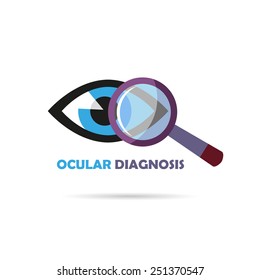 Ocular diagnostics symbol design, vector illustration