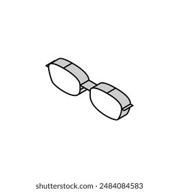 ocular glasses optical isometric icon vector. ocular glasses optical sign. isolated symbol illustration