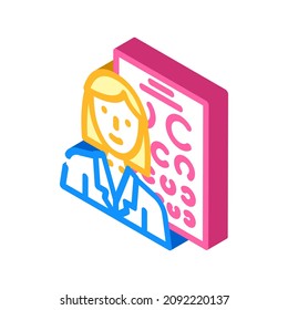 oculist doctor isometric icon vector. oculist doctor sign. isolated symbol illustration