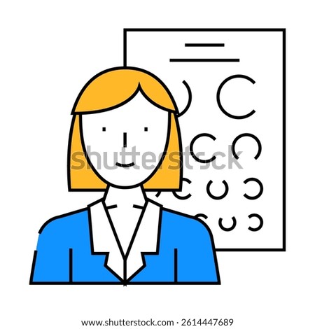 oculist doctor line icon vector. oculist doctor sign. isolated symbol illustration