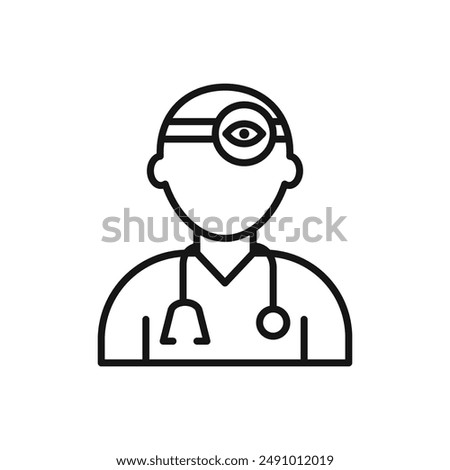 oculist icon Black line art vector logo