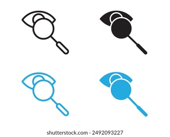 Icono de oculista en blanco y negro Vector contorno signo
