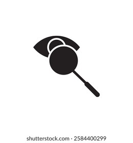 oculist icon black and white vector outline sign