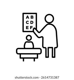 oculist icon black and white vector sign