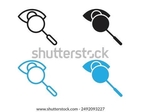 oculist icon black and white vector outline sign