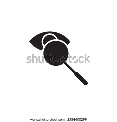oculist icon black and white vector outline sign