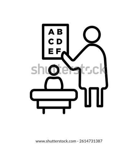 oculist icon black and white vector sign
