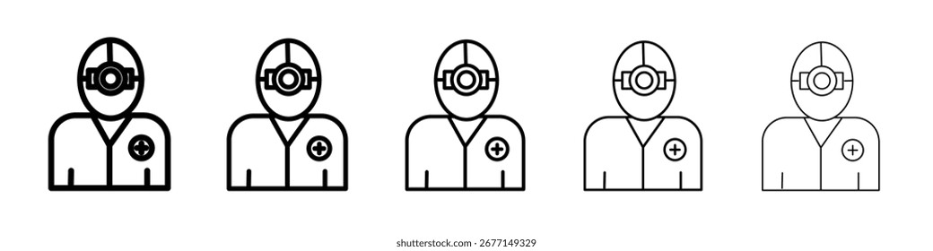oculist icon flat illustration set logo