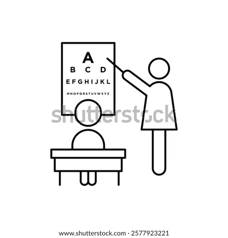 oculist icon Flat illustration sign