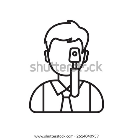 oculist icon line art vector
