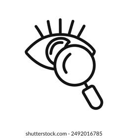 oculist icon linear graphics set vector